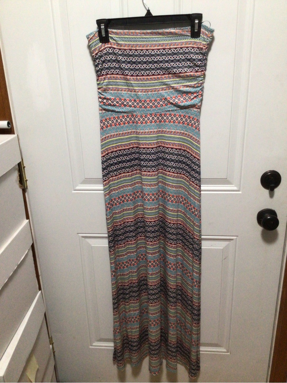 The Limited Strapless Maxi Dress in Multicolor Stripe
